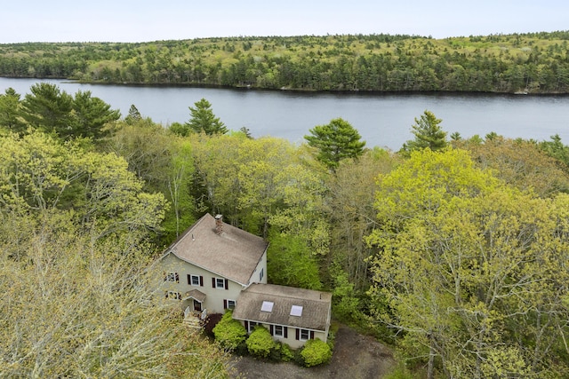 175 Quail Run Rd, Bristol, ME 04539 - bird's eye view of a heavily wooded area and a nearby body of water