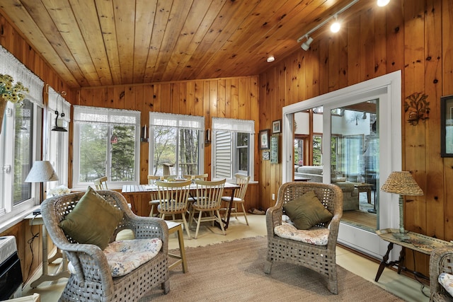 175 Quail Run Rd, Bristol, ME 04539 - sunroom with vaulted ceiling and heating unit