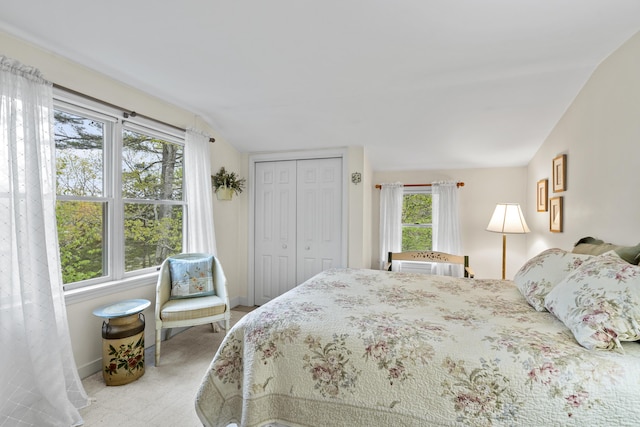 175 Quail Run Rd, Bristol, ME 04539 - bedroom with carpet floors, cooling unit, and a closet
