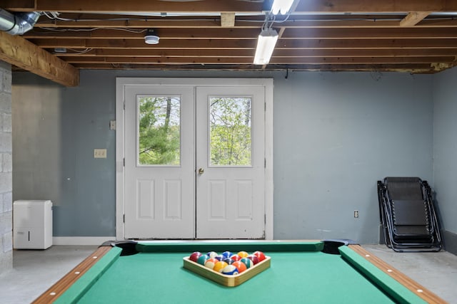 175 Quail Run Rd, Bristol, ME 04539 - game room with billiards and concrete flooring