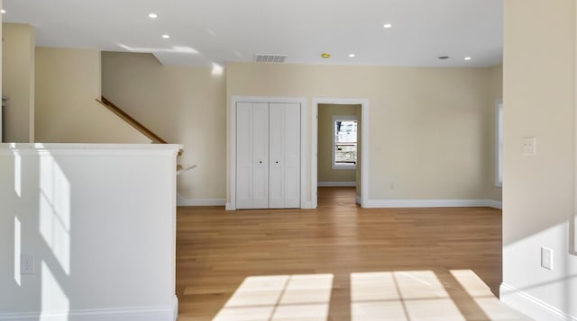 LOT16 Beech St Unit 16, Hallowell, ME 04347 - unfurnished room with baseboards, light wood-style floors, visible vents, and recessed lighting