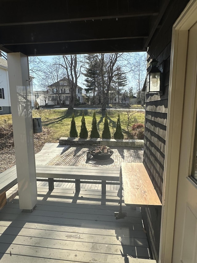view of wooden terrace