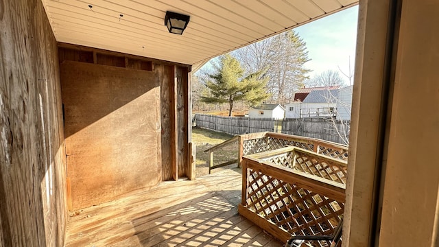 11 Maple St, Milo, ME 04463 - wooden terrace with fence