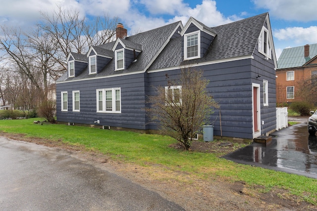1 Silver Ter, Waterville, ME 04901 - exterior space with a chimney and a front lawn