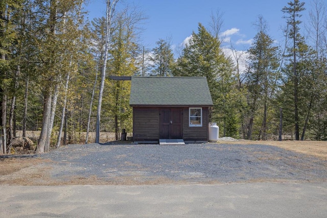 8 Sunset Ln, Kingfield, ME 04947 - view of outbuilding featuring an outbuilding and a wooded view