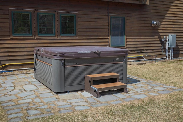 8 Sunset Ln, Kingfield, ME 04947 - exterior details with a jacuzzi