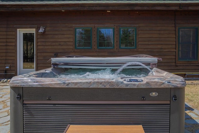 8 Sunset Ln, Kingfield, ME 04947 - exterior space with a hot tub