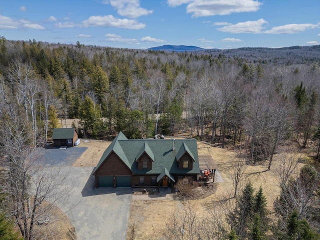 8 Sunset Ln, Kingfield, ME 04947 - birds eye view of property with a forest view