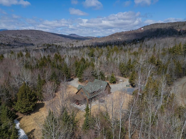 8 Sunset Ln, Kingfield, ME 04947 - mountain view featuring a wooded view