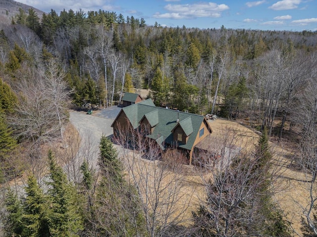 8 Sunset Ln, Kingfield, ME 04947 - aerial view with a wooded view