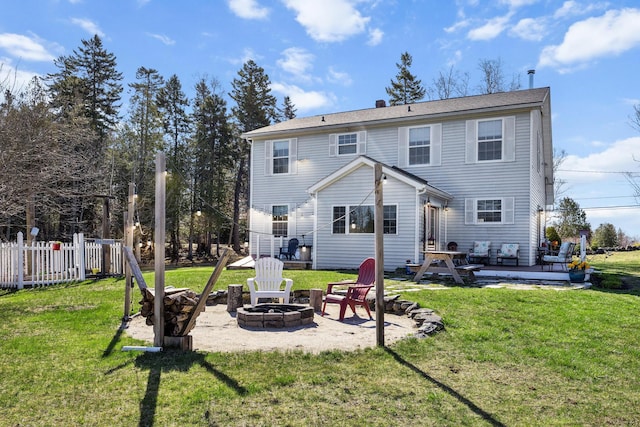 390 Castine Rd, Castine, ME 04421 - back of house featuring a fire pit and a deck