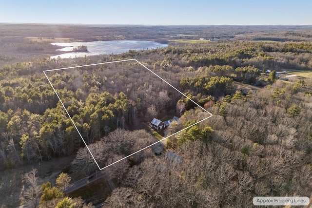 drone / aerial view with a view of trees