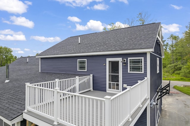 17 Wadlin Rd, Biddeford, ME 04005 - back of property featuring roof with shingles and a wooden deck