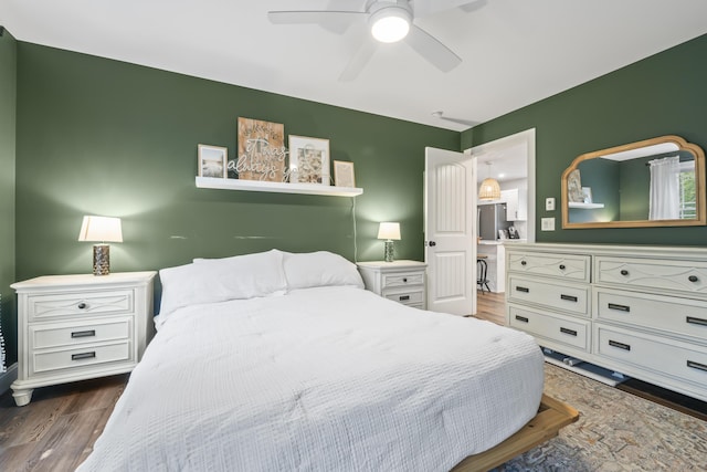 17 Wadlin Rd, Biddeford, ME 04005 - bedroom featuring dark wood finished floors and ceiling fan