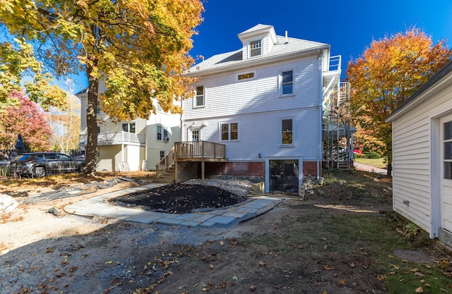 11 Rogers Rd, Kittery, ME 03904 - back of house featuring stairway and a deck