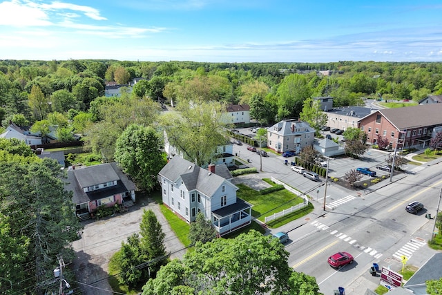 546 Main St, Westbrook, ME 04092 - aerial view of residential area with a heavily wooded area