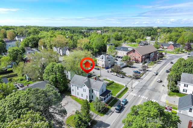 546 Main St, Westbrook, ME 04092 - aerial view of residential area featuring a forest