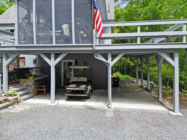 view of car parking