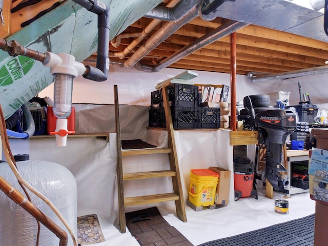 view of storage area