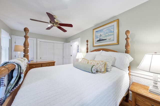 22 Porter Rd, Belfast, ME 04915 - bedroom featuring a closet and a ceiling fan