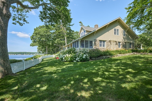 22 Porter Rd, Belfast, ME 04915 - exterior space with fence and a water view