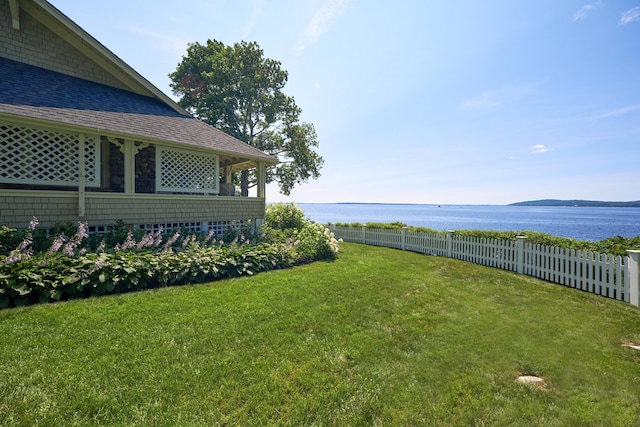 22 Porter Rd, Belfast, ME 04915 - view of yard with fence and a water view