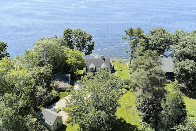 22 Porter Rd, Belfast, ME 04915 - drone / aerial view featuring a water view