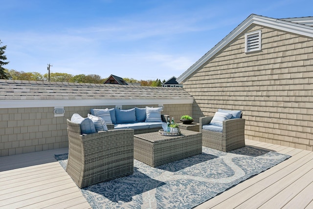 1 Moore Ln, Biddeford, ME 04005 - wooden deck featuring an outdoor hangout area