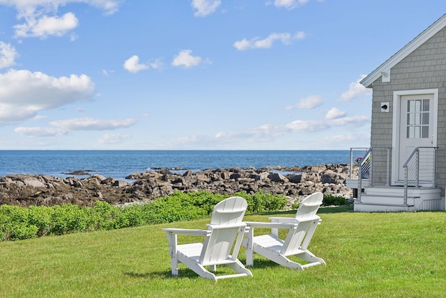 1 Moore Ln, Biddeford, ME 04005 - view of grassy yard with a water view