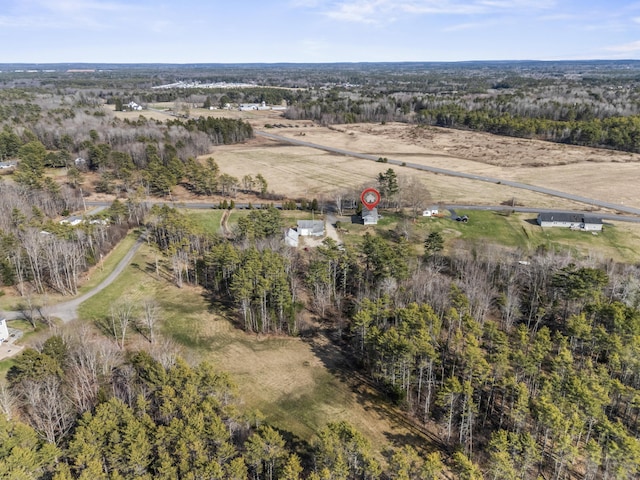 drone / aerial view with a rural view