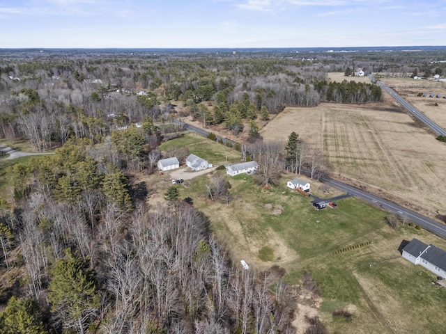 drone / aerial view featuring a rural view