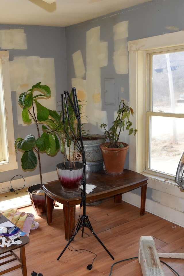 room details with wood finished floors