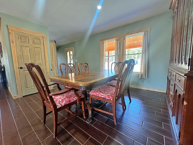 476 N Rd, Medford, ME 04463 - dining area featuring baseboards and wood finish floors