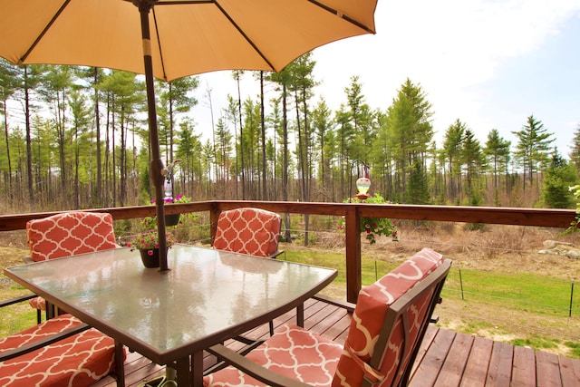 476 N Rd, Medford, ME 04463 - wooden terrace featuring outdoor dining area