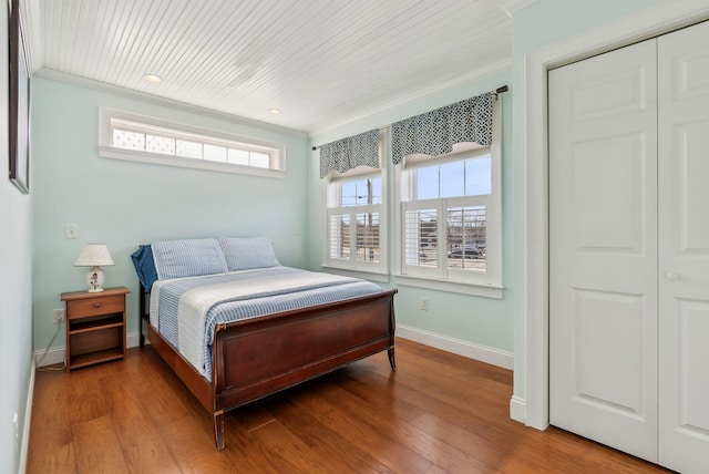35 Barefoot Cottage Rd Unit 163, Wells, ME 04090 - bedroom featuring baseboards, wood finished floors, and recessed lighting