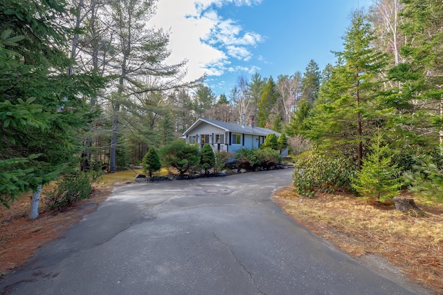 view of front of property with driveway