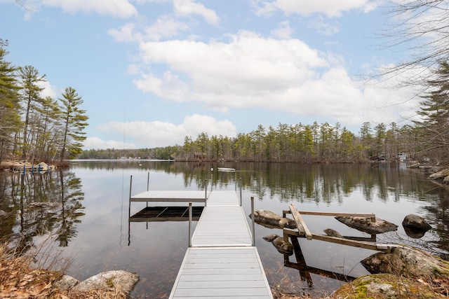 31 Pulpit Rock Rd, Raymond, ME 04071 - dock area featuring a water view and a view of trees