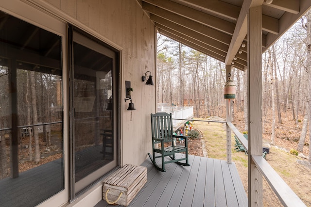 31 Pulpit Rock Rd, Raymond, ME 04071 - view of wooden deck