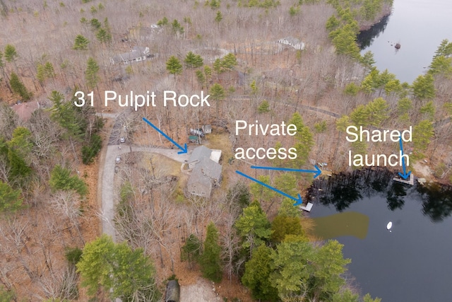 31 Pulpit Rock Rd, Raymond, ME 04071 - bird's eye view of a large body of water