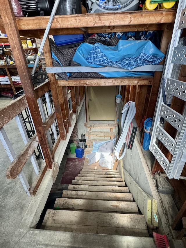 view of stairway