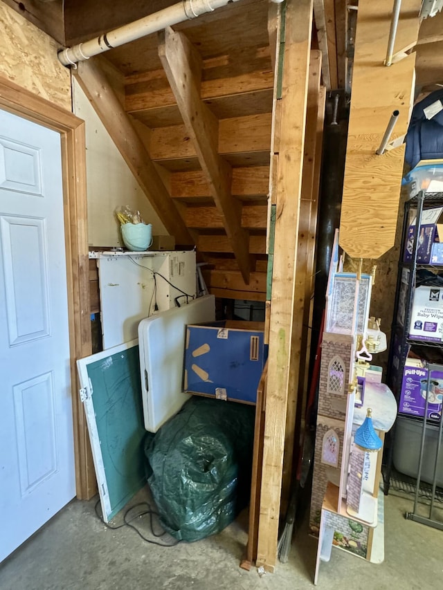 view of attic