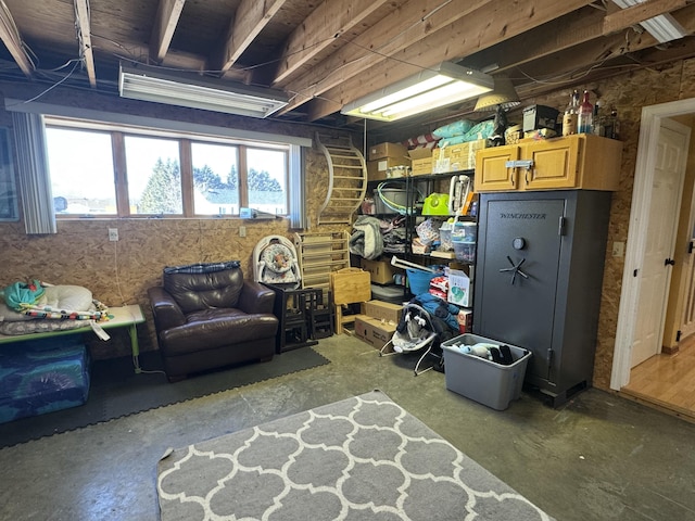 view of basement