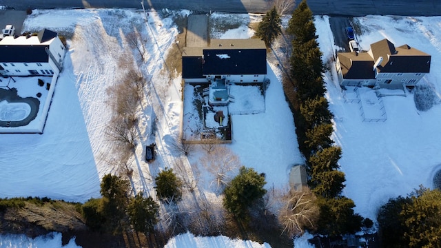 view of snowy aerial view