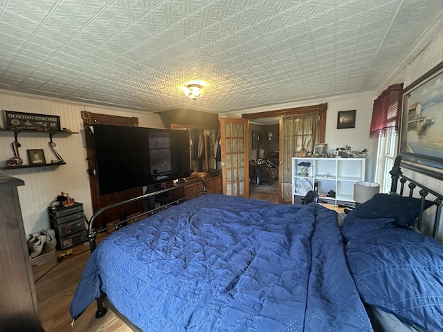 18 View St, Jonesport, ME 04649 - bedroom featuring wood finished floors and an ornate ceiling