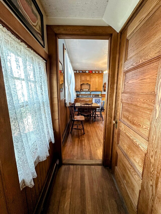 36 Cutler Rd, East Machias, ME 04630 - hall featuring dark wood-type flooring