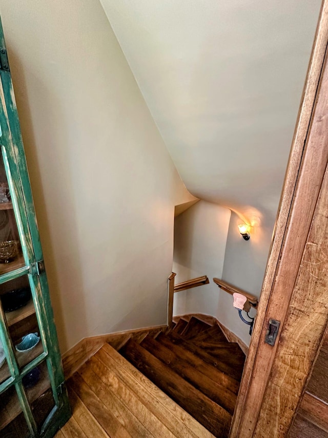 36 Cutler Rd, East Machias, ME 04630 - stairway with lofted ceiling