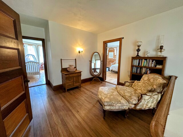 36 Cutler Rd, East Machias, ME 04630 - living area with hardwood / wood-style flooring and baseboards