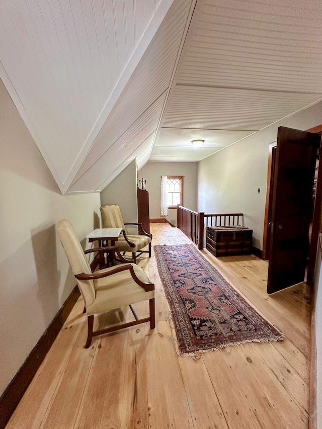 36 Cutler Rd, East Machias, ME 04630 - bonus room with hardwood / wood-style floors, vaulted ceiling, and baseboards