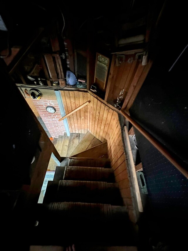 36 Cutler Rd, East Machias, ME 04630 - stairway with vaulted ceiling