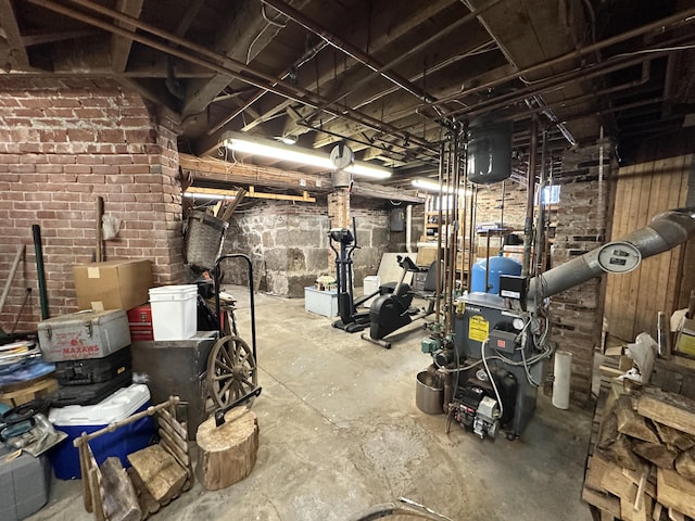 36 Cutler Rd, East Machias, ME 04630 - unfinished basement featuring a heating unit